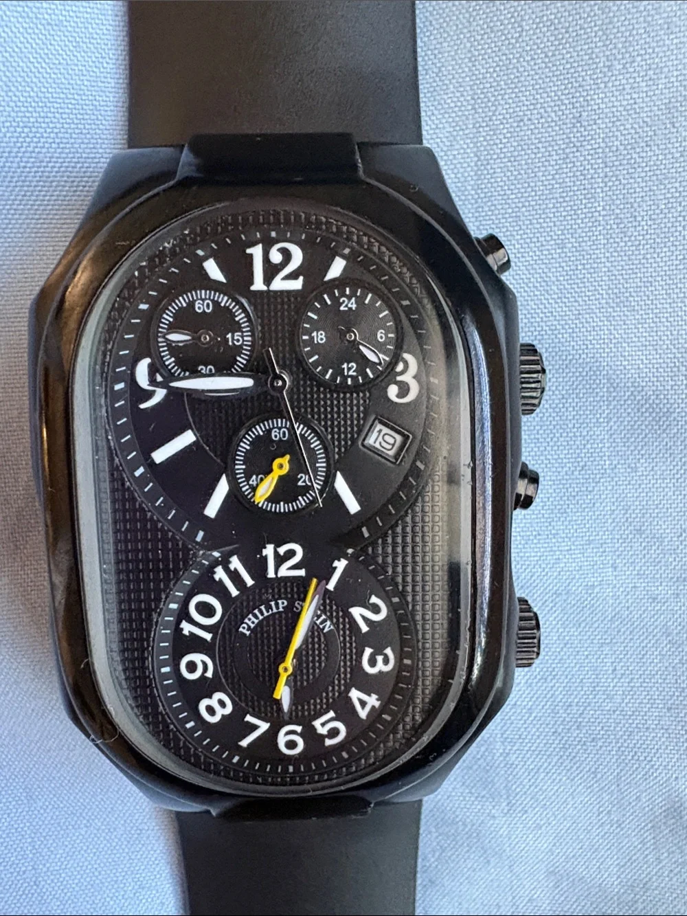 Philip Stein Black Men's Watch  Classic  Strap